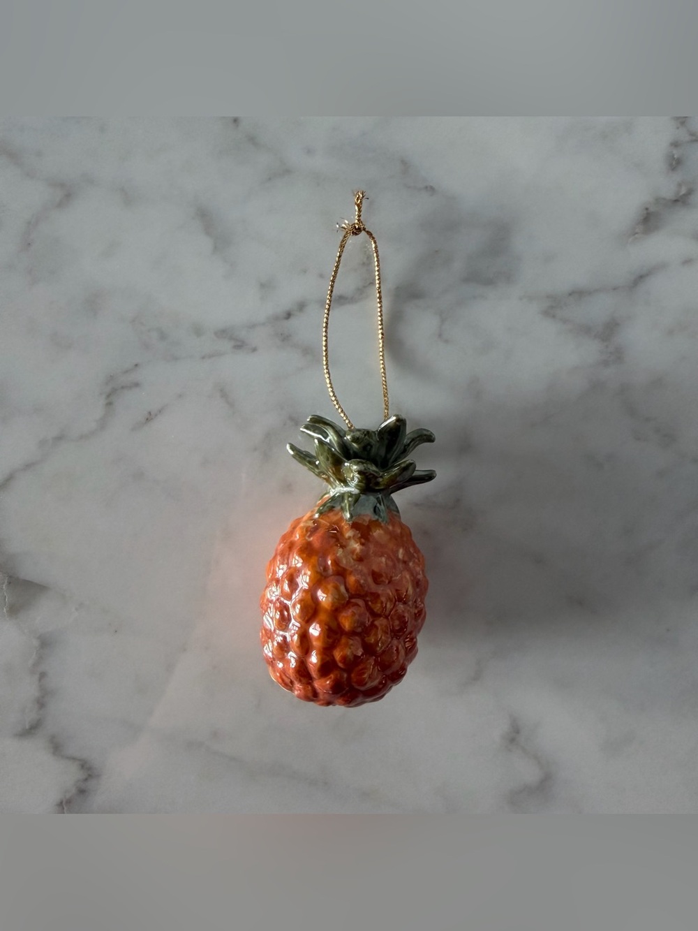 Glass Pineapple Christmas Tree Ornament from Kona, Hawaii
